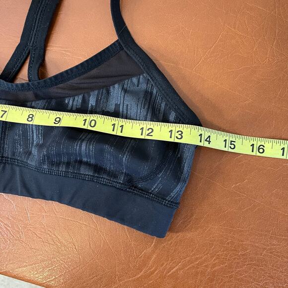 Lululemon All You Need Sports Bra Scratch Match Black Gray Crossover Back Size 4 - Picture 8 of 9